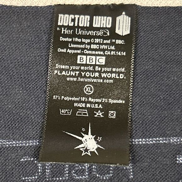 Doctor Who Her Universe Cardigan Sweater Womens XL Hot Topic Cosplay Navy - Picture 3 of 8